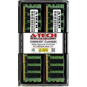 A-Tech 128GB Kit (2x64GB) RAM for Intel Xeon E5-2630V4, E5-2637V4, E5-4648V3, E5-4669V4 | DDR4 2666MHz PC4-21300 ECC LRDIMM 4Rx4 Load Reduced Server M