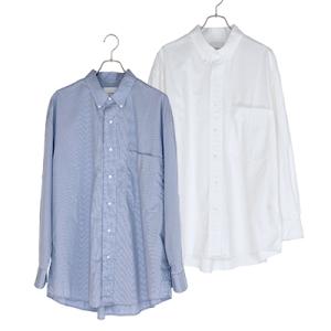 nuterm(ニューターム) The Earl B.D.Collar Shirts ザアールボタンダウンカラーシャツ 001SH-021W｜womanremix