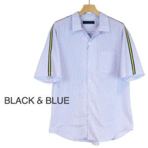ブラックアンドブルー BLACK ＆ BLUE スリーブライン半袖シャツ Sleeve Line S/S Shirts 126S04 2018春夏｜womanremix