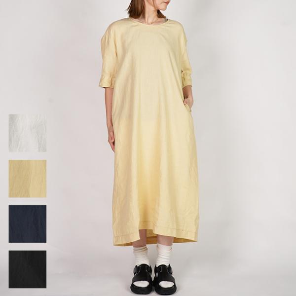 homspun(ホームスパン) リネンバイオ半袖プルオーバーワンピース  1642