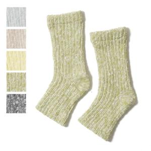 hummingbird(ハミングバード) 二重編み裏シルク　オープントゥ　ソックス　686948