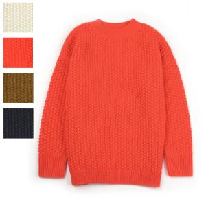 (ポイント5倍)homspun ホームスパン 英国羊毛 タック編みプルオーバー 7888