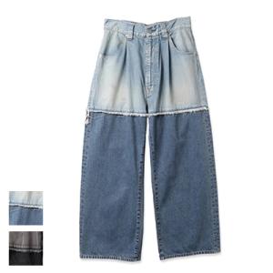 JieDa(ジエダ) 2TONE BAGGY DENIM PANTS 2トーンバギーデニムパンツ J...