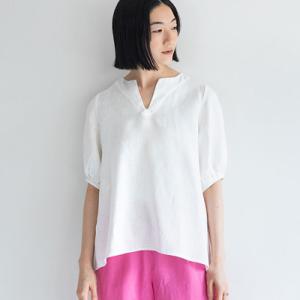 fog linen work フォグリネンワーク　エナトップ　ホワイト　LWA777-19｜womanremix