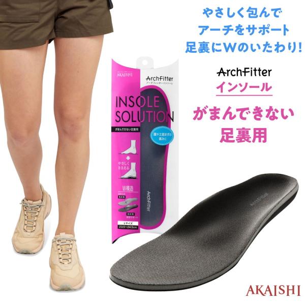 アーチフィッター インソール がまんできない 足裏用 やさしく包んで、アーチをサポート。低反発＆高反...