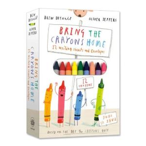 『The Day the Crayons Quit』クレヨン12色セット レターセット12組付き 箱入り Bring the Crayons Home 12 writing sheets and envelopes 絵本作品｜womensfitness