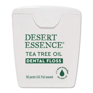 デザートエッセンス ティーツリーオイルデンタルフロス 45.7m (50yd) Desert Essence Tea Tree Oil Dental Floss｜womensfitness