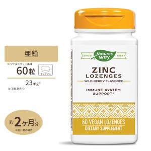 ネイチャーズウェイ 亜鉛トローチ ワイルドベリー味 60個 Nature's Way Zinc 60 Vegan Lozenges ミネラル Zn サプリ 元気 生活習慣｜womensfitness