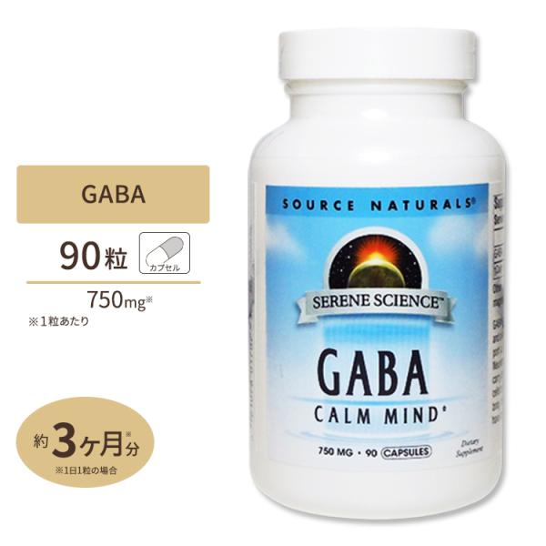 ソースナチュラルズ ギャバ ガンマアミノ酪酸 750mg 90粒 Source Naturals G...