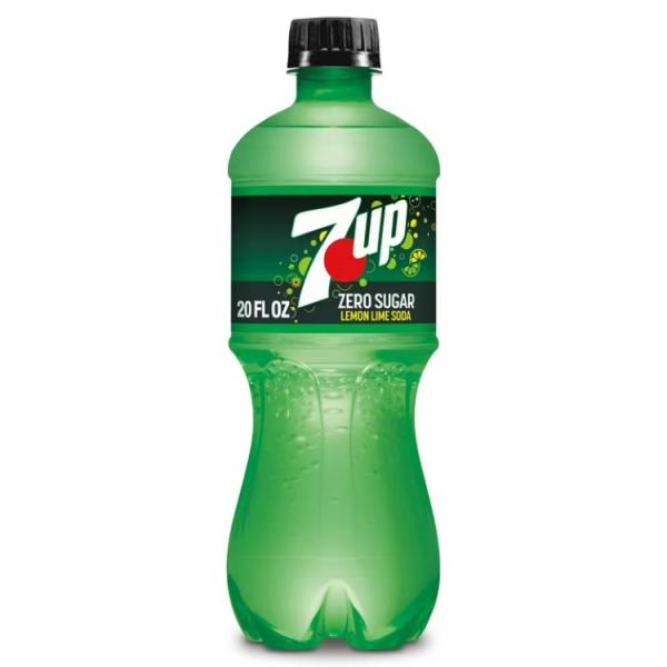 7UP カフェインフリー ゼロシュガー レモンライムソーダポップ 591ml ボトル 1本 7UP ...