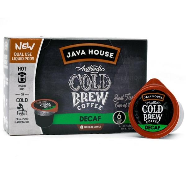 ジャバハウス コールドブリュー デカフェ ロースト リキッドコーヒーカプセル 6個入り Java H...