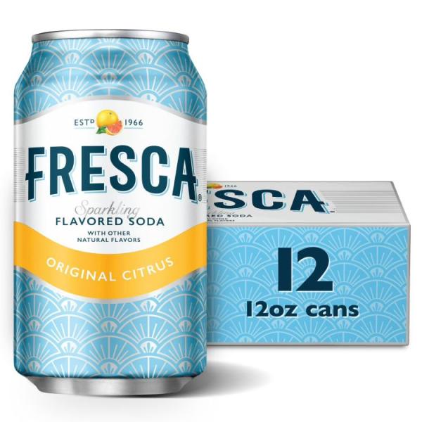フレスカ シトラス ソーダポップ 355ml 12缶パック Fresca Citrus Soda P...