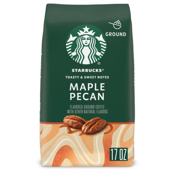 スターバックス アラビカ豆 メープル ピーカン ナチュラルフレーバー 挽きコーヒー 17 オンス S...