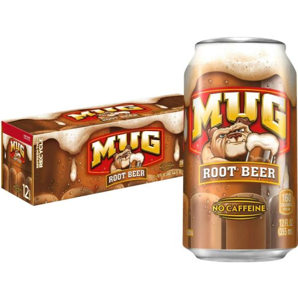 マグルートビアソーダポップ 355ml 12缶パック MUG Root Beer Soda Pop,...