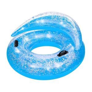 お取り寄せ ブルースケープ ブルーグリッター ドリーム プールリングプールフロート 浮き輪 約117cm 大人用 Bluescape 46inch Blue G