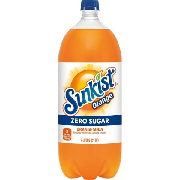 サンキスト ゼロシュガー オレンジソーダポップ 2L ボトル 1本 Sunkist Zero Sug...