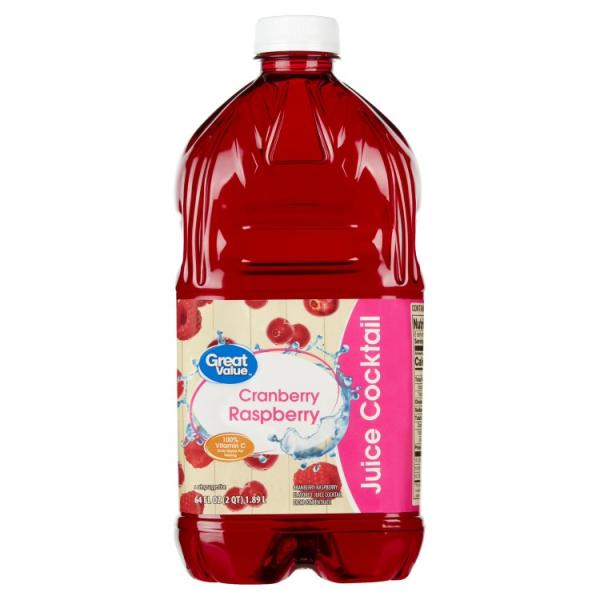お取り寄せ グレートバリュー クランベリーラズベリージュースカクテル 1.89L Great Val...
