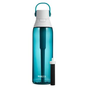 お取り寄せ ブリタ プレミアム プラスチック 浄水ウォーターボトル シーグラス 770ml ストロー付き Brita 26oz Premium Plastic