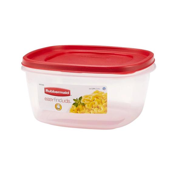 ラバーメイド イージーファインドリッド スクエア保存容器 約3.3L プラスチック製 Rubberm...