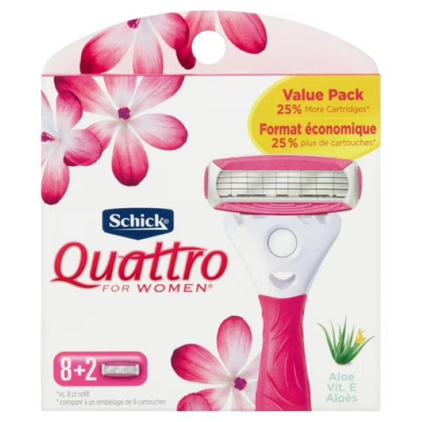シック クアトロ フォーウーマン レディース 替刃 4枚刃 10個 Schick Quattro F...