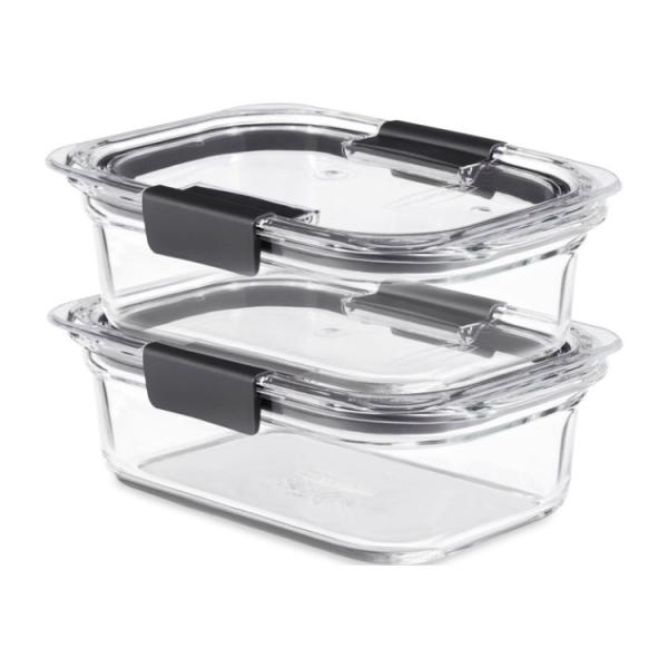 ラバーメイド ブリリアンス ガラス製保存容器 3.2カップ 2個セット Rubbermaid 3.2...