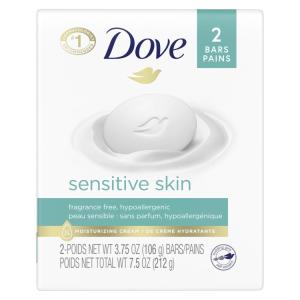 ダヴ ビューティーバー バスソープ 敏感肌用 106g 2個入り Dove Beauty Bar Bath Soap Sensitive Skin, 3.75 お取り寄せ