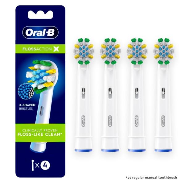 オーラルB フロスアクションX 電動歯ブラシ交換ヘッド（Xフィラメント搭載）4本入り OralB F...