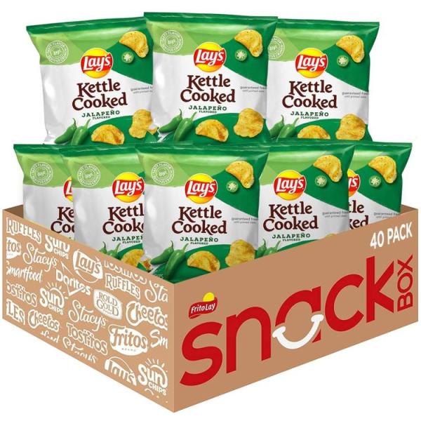 レイズ ケトル クックド ポテトチップス ハラペーニョ 40袋入り Lay's Kettle Coo...