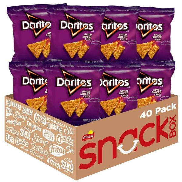 ドリトス トルティーヤチップス スパイシースイートチリ味 1オンス（40個入り）Doritos Fl...