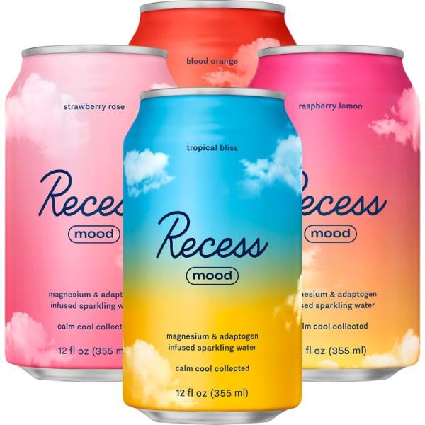 リセスムード マグネシウム＆アダプトゲンドリンク 2オンスバラエティパック 12パック Recess...