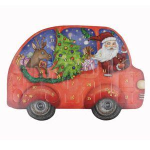 【メール便　360円】 クリスマスが待遠しい！　めくって楽しいアドベントカレンダー　サンタのプレゼントカー｜wondefulplace