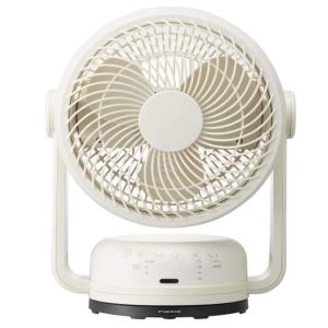 ドウシシャ サーキュレーター DC 19cm 首振り 風量4段階 リモコン付き ピエリア アイボリー FCV-192D IV