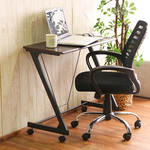 デスク キャスター付 机 ワークデスク パソコンデスク PCデスク 作業机 勉強机 リビングデスク ...