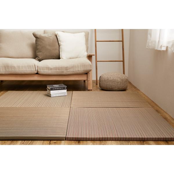 置き畳 9枚セット ブラウン 幅82 タタミ 畳 約4畳 い草100％ フロア畳 琉球畳 ユニット畳...