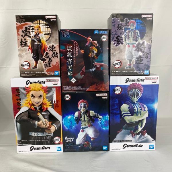 【中古】【未開封】【セット】鬼滅の刃 煉獄杏寿郎/猗窩座 プライズフィギュア 6点＜フィギュア＞（代...