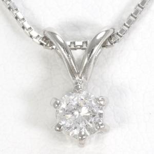 ネックレス Pm PT850 ダイヤ 0.439 鑑定書 総重量約4.3g 約41cm  
