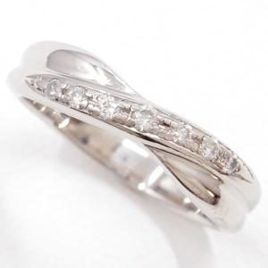 リング セントピュール PT1000 7号 ダイヤ サファイア