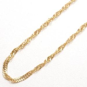 ネックレス K18 18金 YG イエローゴールド 地金 約5.6g 約49cm 喜平 キヘイ 4面 ダブル スクリュー
