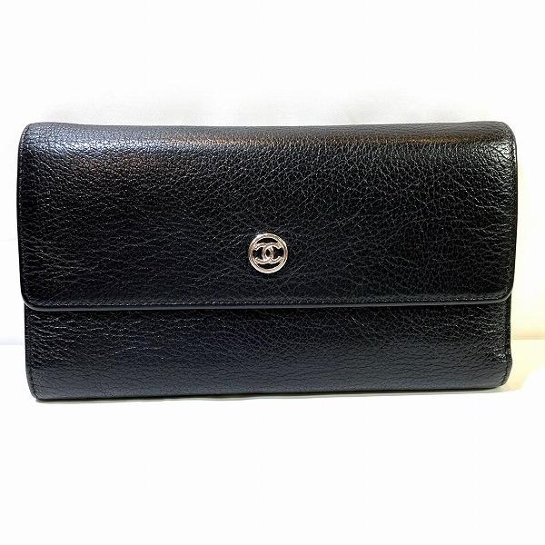 シャネル CHANEL ココボタン A33922 財布 3つ折り長財布 レディース 中古