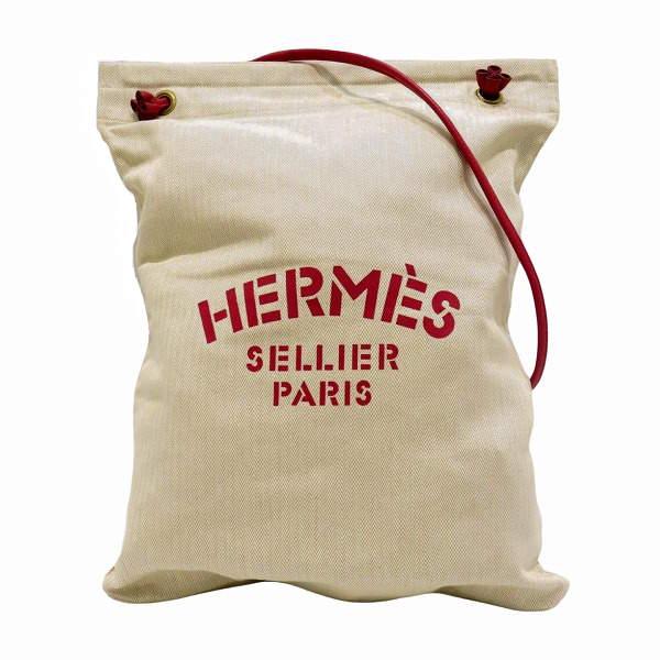 エルメス Hermes アリーヌGM ベージュ×レッド バッグ ショルダーバッグ ユニセックス 中古