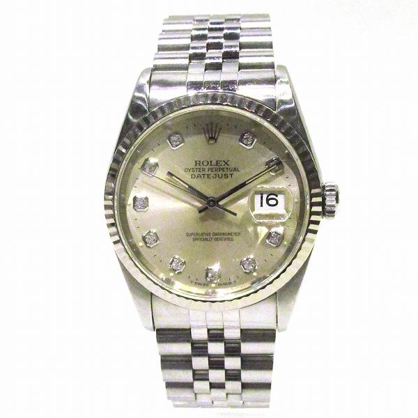 ロレックス デイトジャスト 16234G U番 新ダイヤ 自動巻 時計 腕時計 メンズ 中古