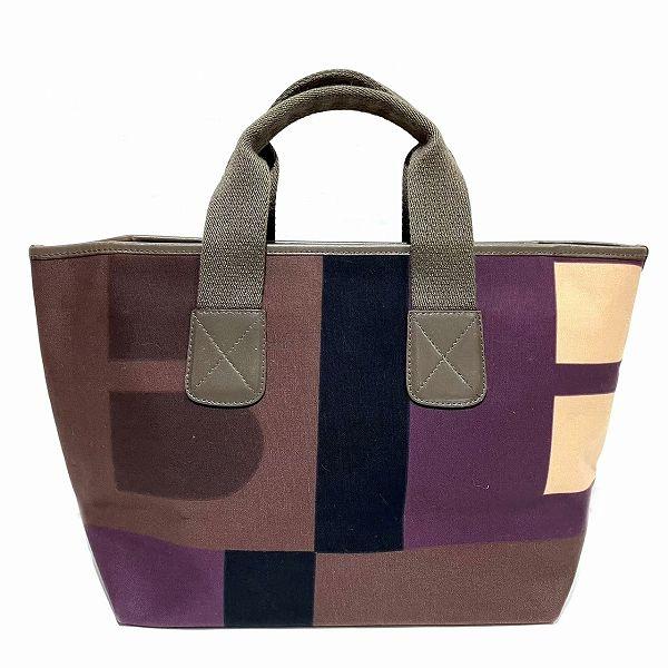 バリー ビジーB キャンバス バッグ ハンドバッグ トートバッグ レディース 中古