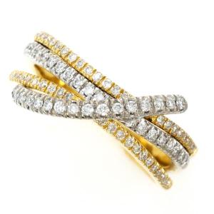 DE BEERS ネックレス デビアス トリロジー K18WG ダイヤ 0.15 総