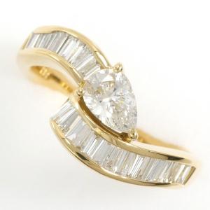 ネックレス K18 18金 YG イエローゴールド ダイヤ 約0.36ct SI2 鑑別書  