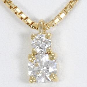 ネックレス K18 18金 YG イエローゴールド ダイヤ 0.37 SI1 鑑別書 総  