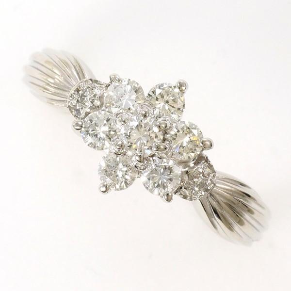 リング PT900 プラチナ 指輪 8.5号 ダイヤ 0.50 総重量約4.8g