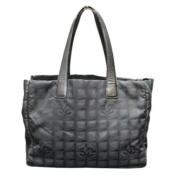 シャネル CHANEL ニュートラベル トートMM ブラック バッグ トートバッグ レディース 中古