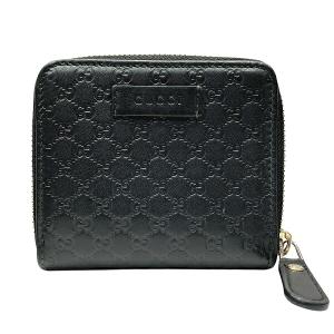 グッチ GUCCI マイクログッチシマ 449395 2つ折り財布 レディース 中古