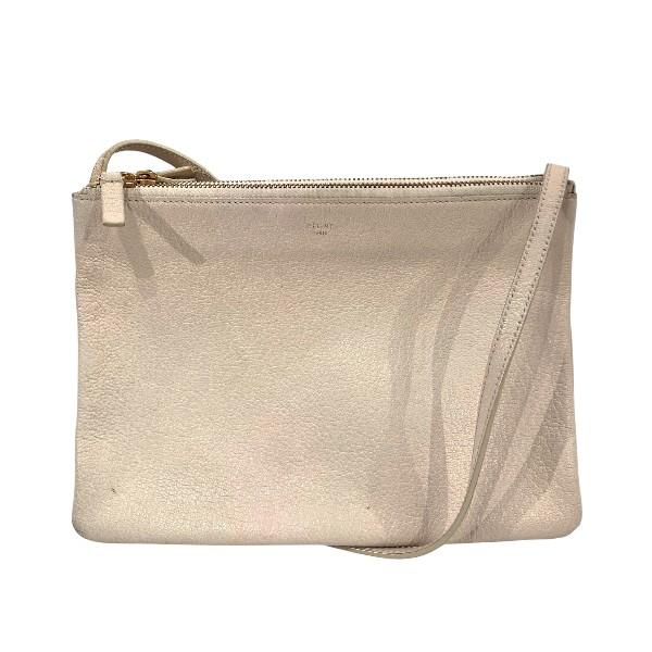 セリーヌ CELINE トリオ ラージ ブラウン バッグ ショルダーバッグ レディース 中古