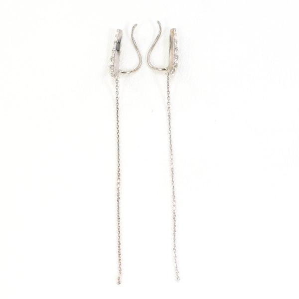 スタージュエリー STAR JEWELRY ピアス K10WG ジルコニア 総重量約1.2g